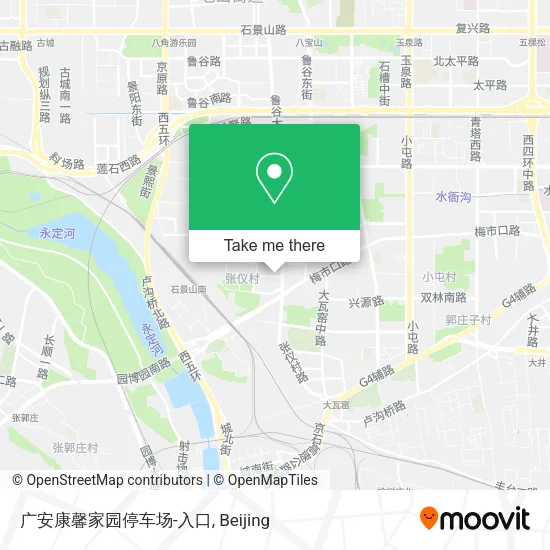 广安康馨家园停车场-入口 map