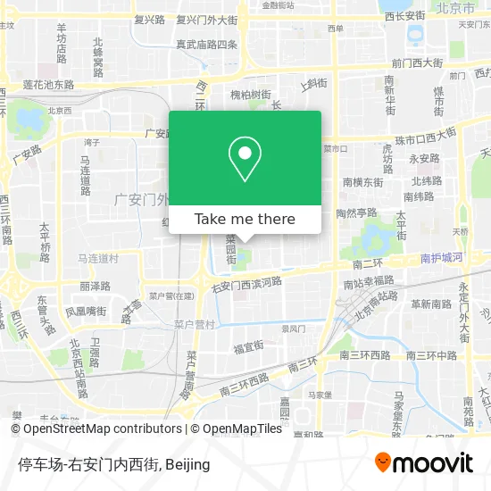 停车场-右安门内西街 map