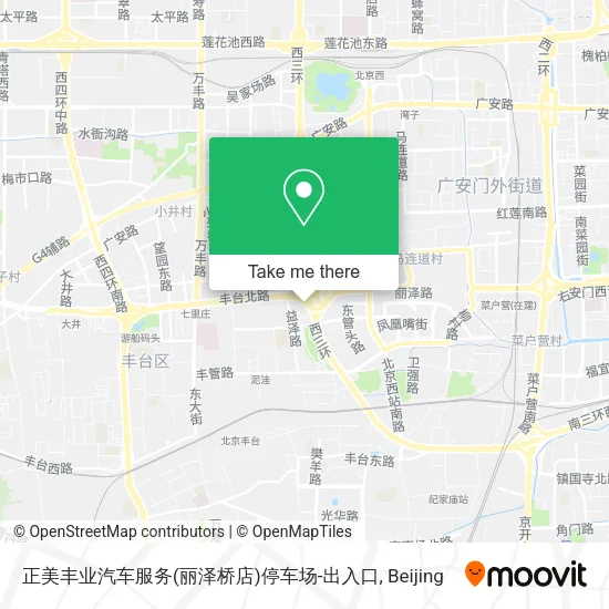 正美丰业汽车服务(丽泽桥店)停车场-出入口 map