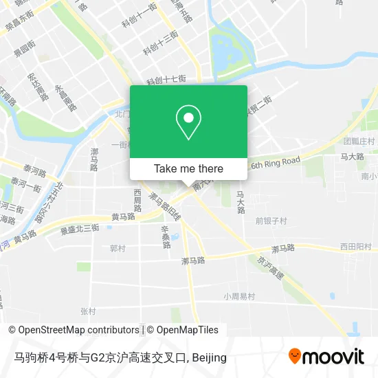 马驹桥4号桥与G2京沪高速交叉口 map