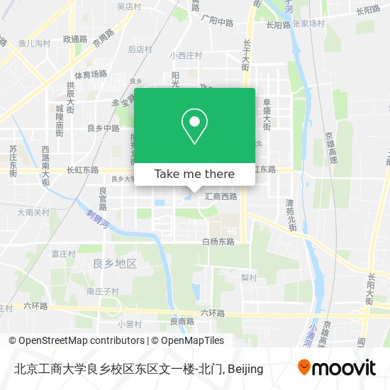 北京工商大学良乡校区东区文一楼-北门 map