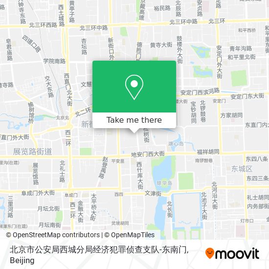 北京市公安局西城分局经济犯罪侦查支队-东南门 map
