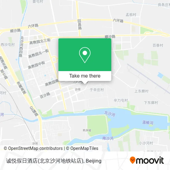 诚悦假日酒店(北京沙河地铁站店) map