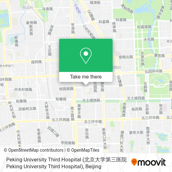 Peking University Third Hospital map