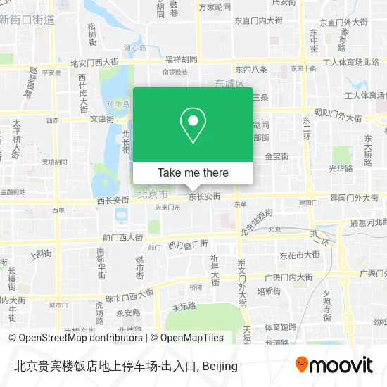 北京贵宾楼饭店地上停车场-出入口 map