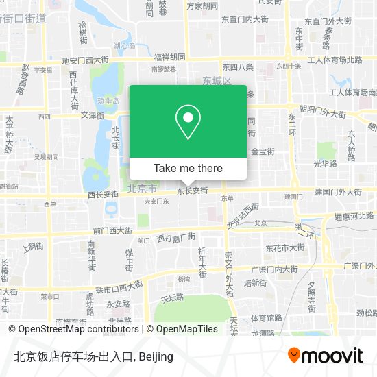 北京饭店停车场-出入口 map