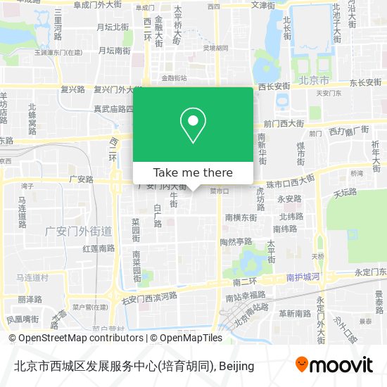 北京市西城区发展服务中心(培育胡同) map