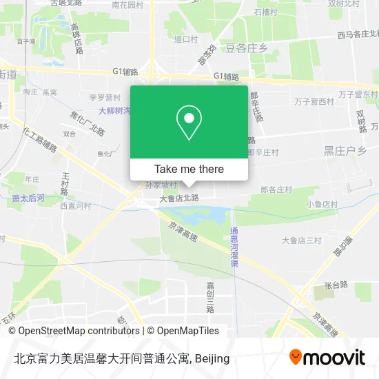 北京富力美居温馨大开间普通公寓 map