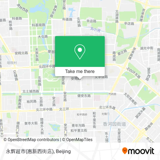 永辉超市(惠新西街店) map