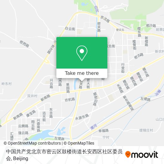 中国共产党北京市密云区鼓楼街道长安西区社区委员会 map