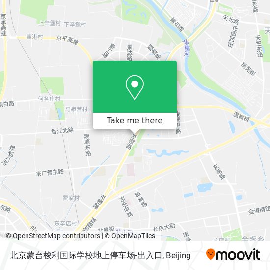 北京蒙台梭利国际学校地上停车场-出入口 map