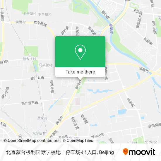 北京蒙台梭利国际学校地上停车场-出入口 map