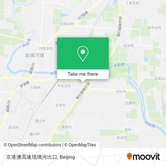 京港澳高速琉璃河出口 map