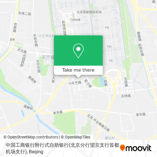 中国工商银行附行式自助银行(北京分行望京支行首都机场支行) map