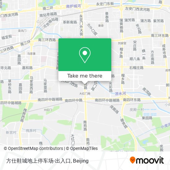方仕鞋城地上停车场-出入口 map