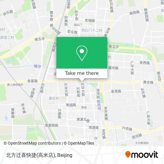 北方迁喜快捷(高米店) map