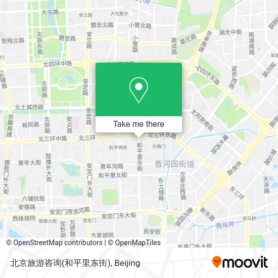 北京旅游咨询(和平里东街) map