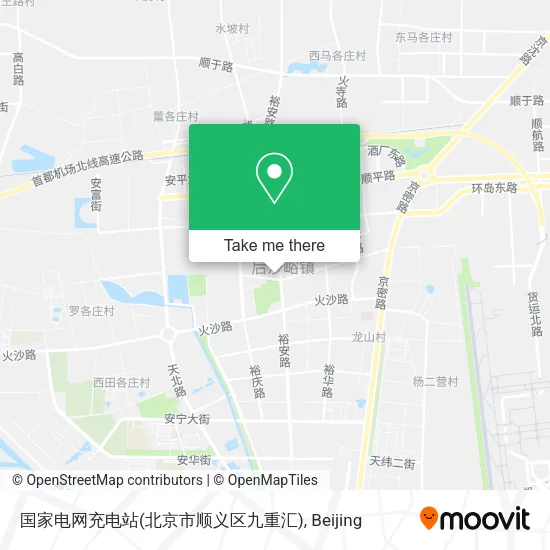 国家电网充电站(北京市顺义区九重汇) map