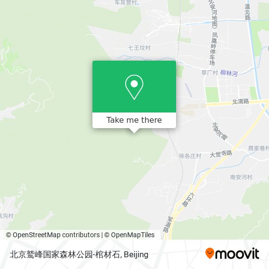 北京鹫峰国家森林公园-棺材石 map