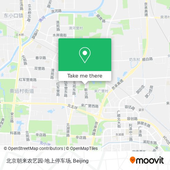北京朝来农艺园-地上停车场 map