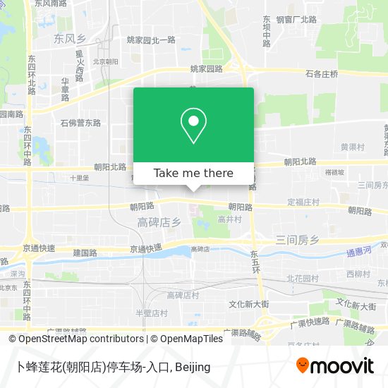 卜蜂莲花(朝阳店)停车场-入口 map