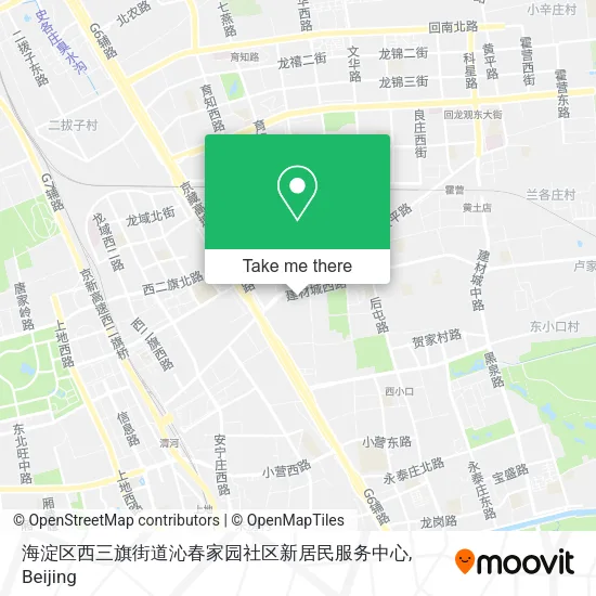 海淀区西三旗街道沁春家园社区新居民服务中心 map