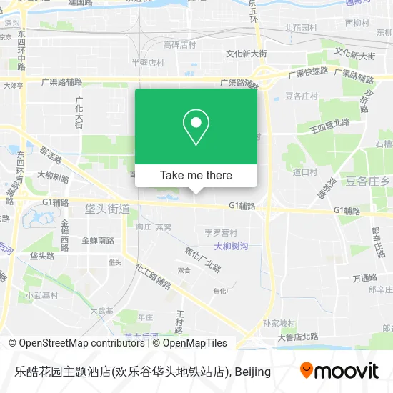 乐酷花园主题酒店(欢乐谷垡头地铁站店) map