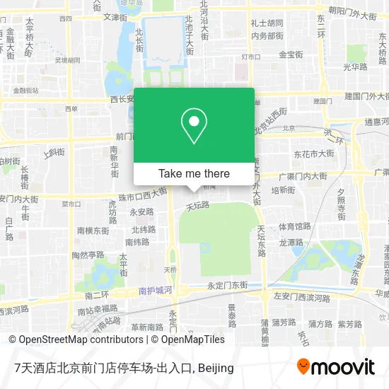 7天酒店北京前门店停车场-出入口 map