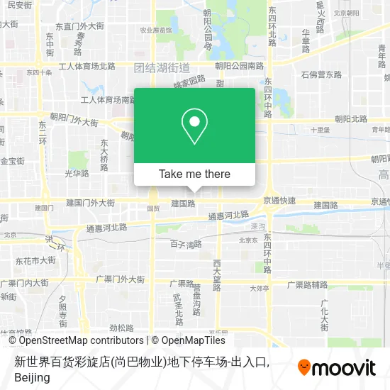 新世界百货彩旋店(尚巴物业)地下停车场-出入口 map