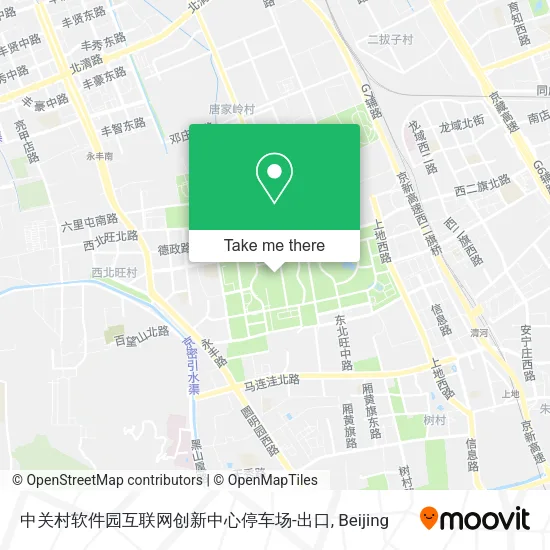 中关村软件园互联网创新中心停车场-出口 map