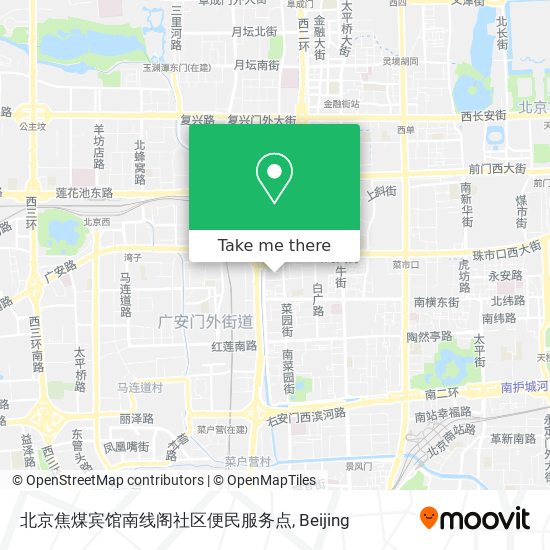 北京焦煤宾馆南线阁社区便民服务点 map