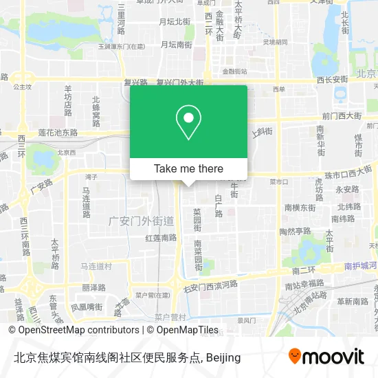 北京焦煤宾馆南线阁社区便民服务点 map