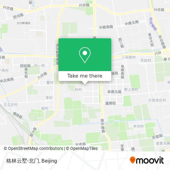 格林云墅-北门 map