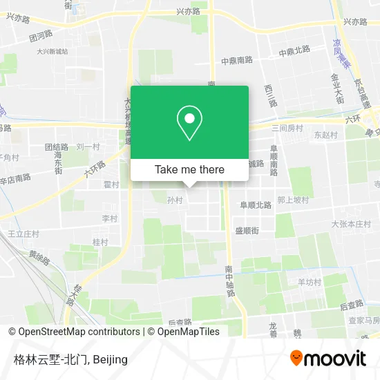 格林云墅-北门 map