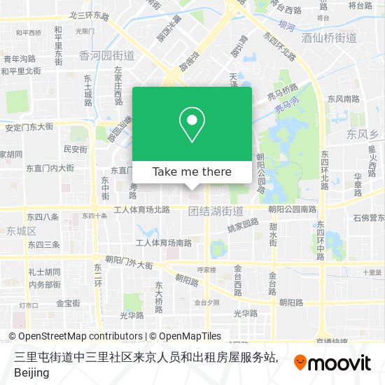 三里屯街道中三里社区来京人员和出租房屋服务站 map