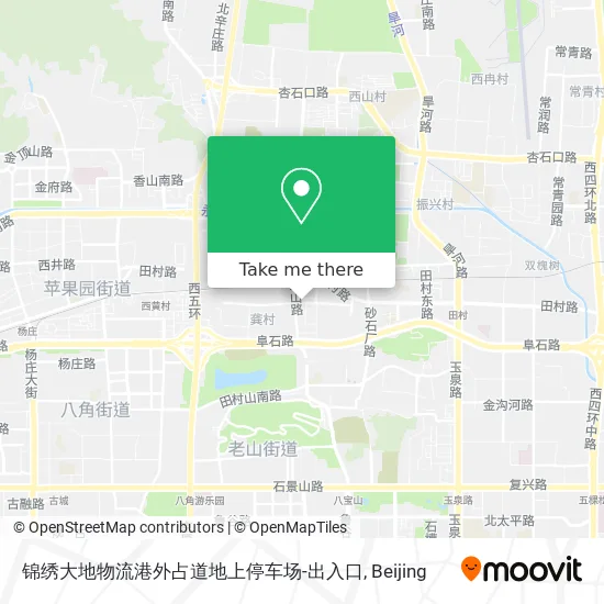 锦绣大地物流港外占道地上停车场-出入口 map