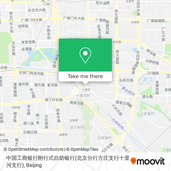 中国工商银行附行式自助银行(北京分行方庄支行十里河支行) map
