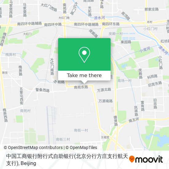 中国工商银行附行式自助银行(北京分行方庄支行航天支行) map