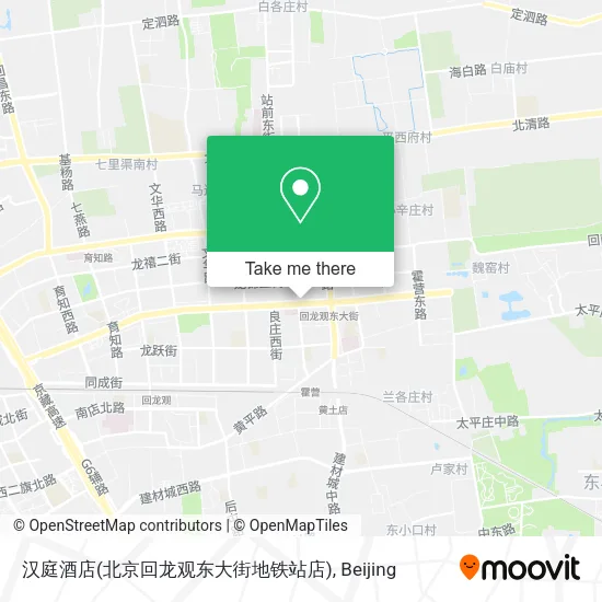 汉庭酒店(北京回龙观东大街地铁站店) map