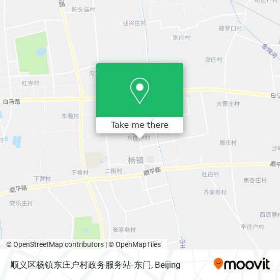 顺义区杨镇东庄户村政务服务站-东门 map