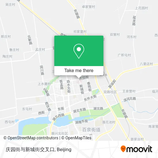 庆园街与新城街交叉口 map