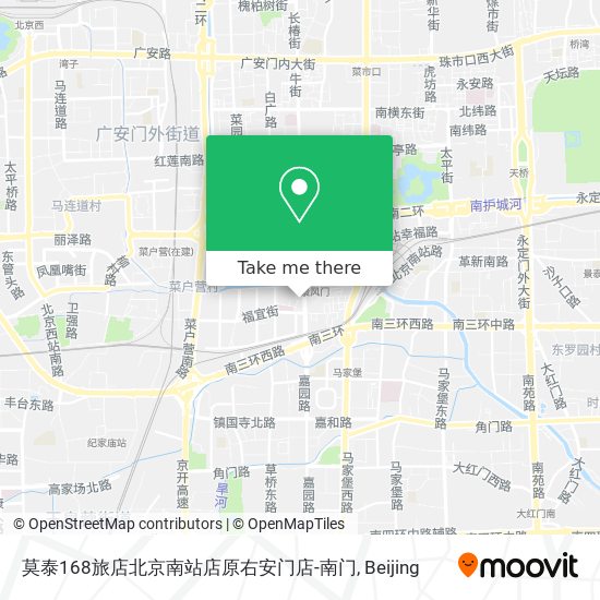 莫泰168旅店北京南站店原右安门店-南门 map