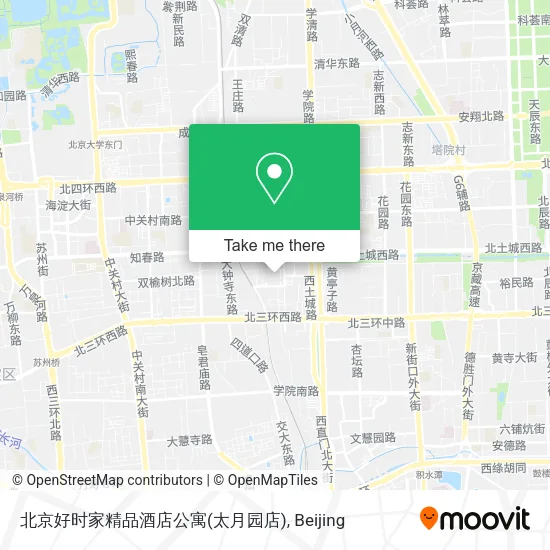 北京好时家精品酒店公寓(太月园店) map