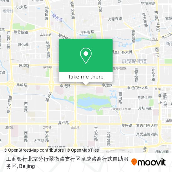 工商银行北京分行翠微路支行区阜成路离行式自助服务区 map