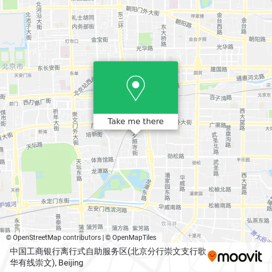 中国工商银行离行式自助服务区(北京分行崇文支行歌华有线崇文) map