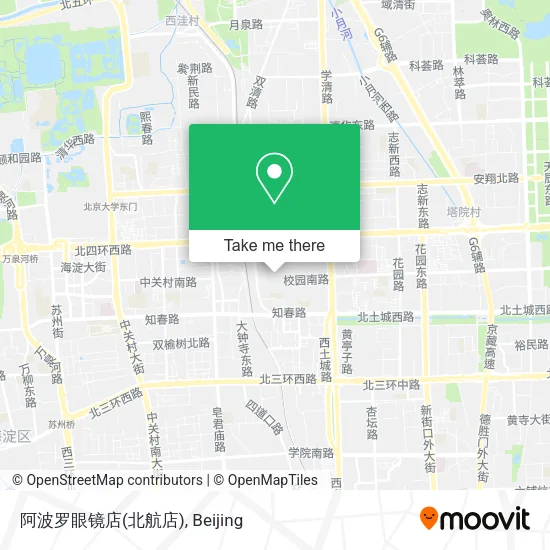 阿波罗眼镜店(北航店) map