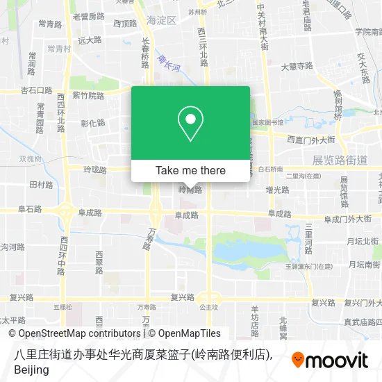 八里庄街道办事处华光商厦菜篮子(岭南路便利店) map