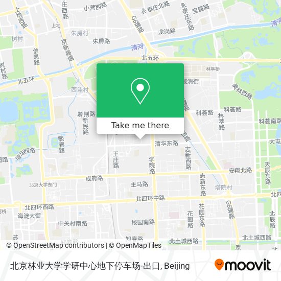 北京林业大学学研中心地下停车场-出口 map