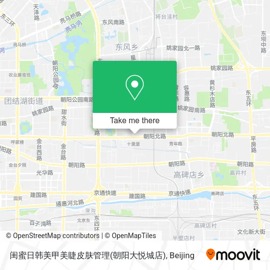 闺蜜日韩美甲美睫皮肤管理(朝阳大悦城店) map