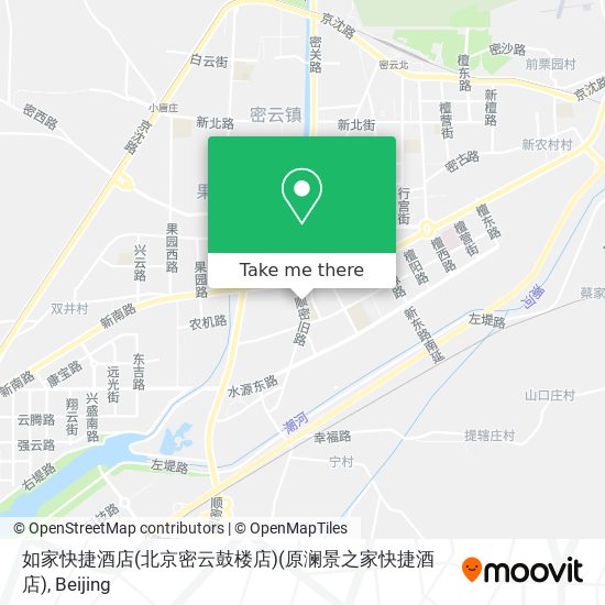如家快捷酒店(北京密云鼓楼店)(原澜景之家快捷酒店) map